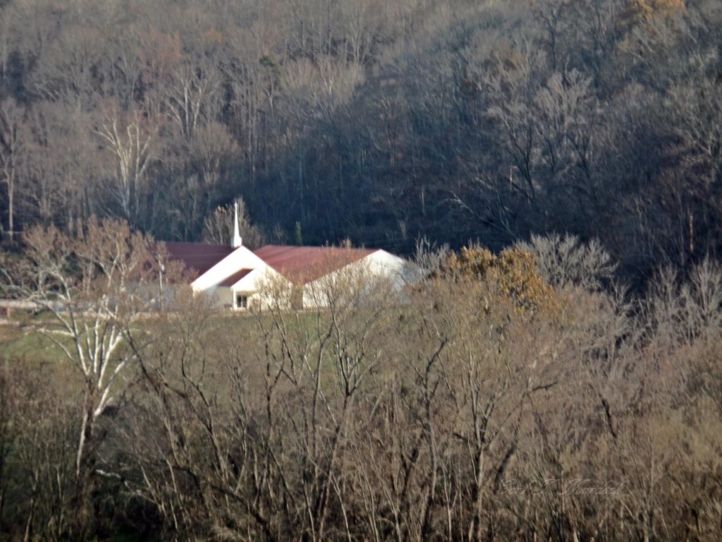 Picture taken of the Symmes Baptist Church from the Pratt Cemetery in Lawrence county, Ohio photo courtesy of Carl Murdock