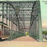 Courtesy of James E. Casto A streetcar makes its way across the old Guyandotte West Virginia River bridge.