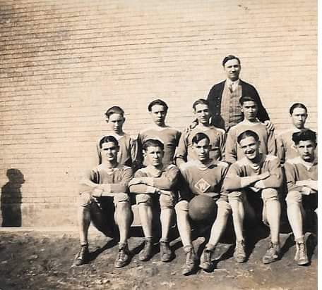 Kitts Hill High School 1935 Men’s Basketball Team  Photo submitted by Dave Lees