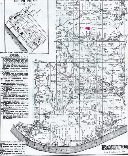 Fayette Township Lawrence County Ohio Hardesty's Atlas 1887