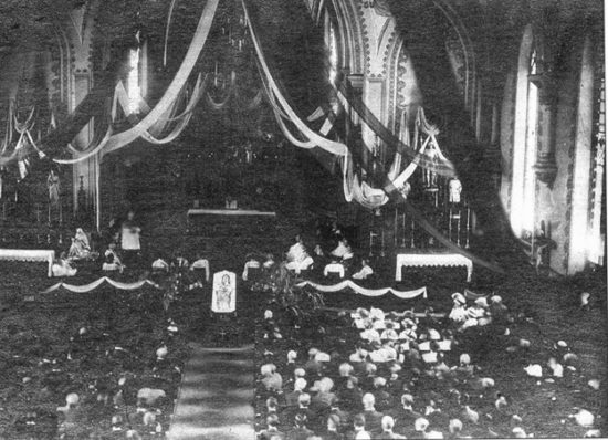 St Joseph - St. Joe Church in Ironton, Ohio it is believed this photo was taken around 1915 at the funeral mass for Father Schneider. 