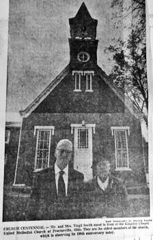 Mr. and Virgil Smith, 89 and 85, respectively, are the church’s oldest members. Like the church itself, they too have borne time well. - 31 Oct. 1971 no newspaper listed