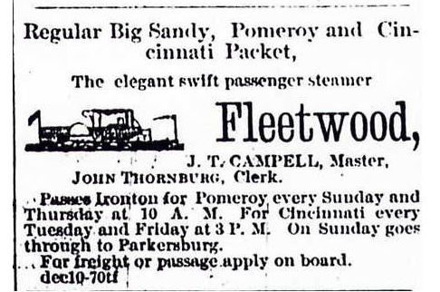 Fleetwood Steamboat Ad