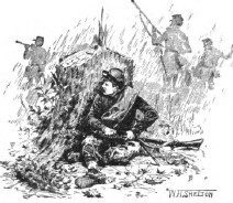 Breastwork during the Civil War