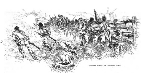 Civil War Fighting by the fence