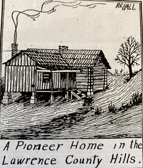 Pioneer Home in the Lawrence County, Ohio Hills by R.C. Hall