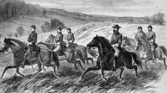 Horseback riders during the civil war
