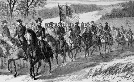 men on horses in the civil war