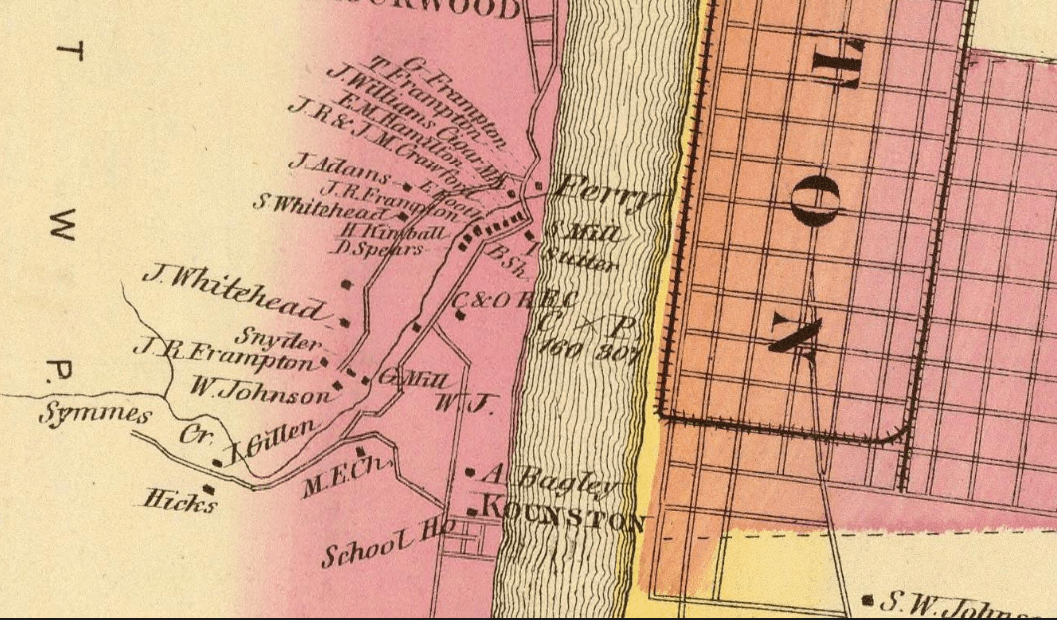 Kounston Map 1877. Image credit is given to "David Rumsey Map Collection, David Rumsey Map Center, Stanford Libraries."