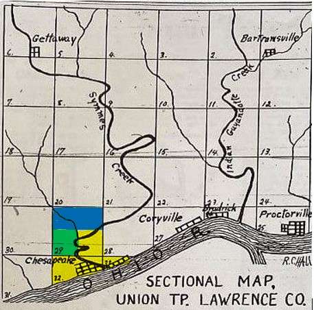 Union Township map showing property owners in section 29